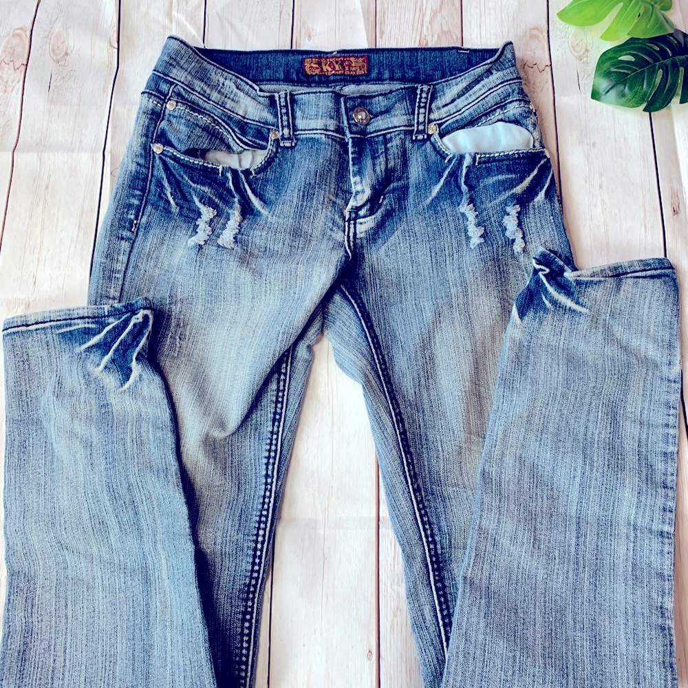 Distressed Denim Jeans